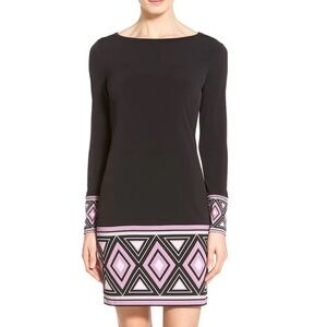 Michael kors Geometric Black and Pink Dress